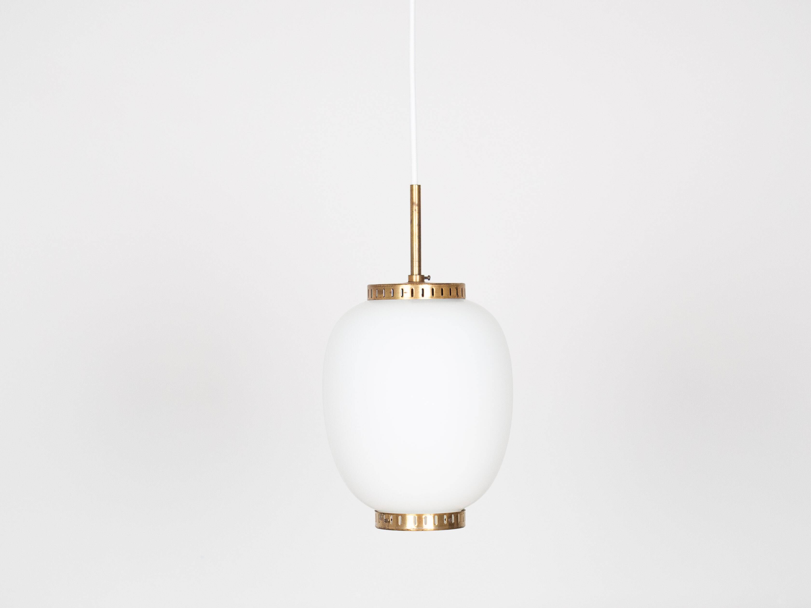 Danish vintage pendant lamp Kina by Bent Karlby, Lyfa, 1946