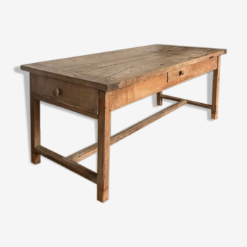 Old farm table in cherry tree