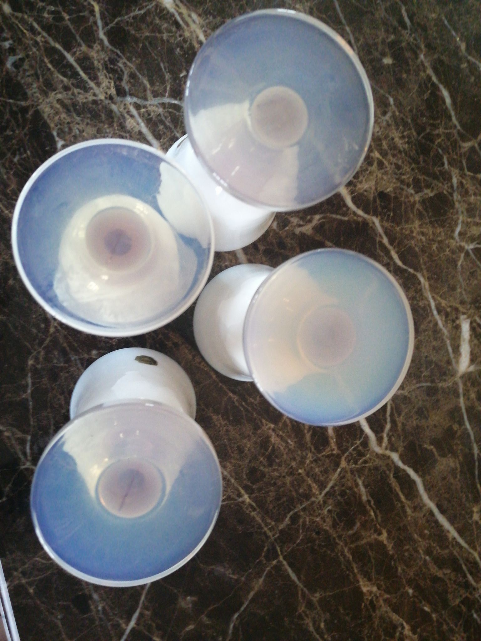 Set of 4 Sèvres crystal glasses