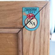 Cabinet from the 50s in solid oak signed FNA N° 0049