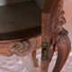 High wood and vintage marble console