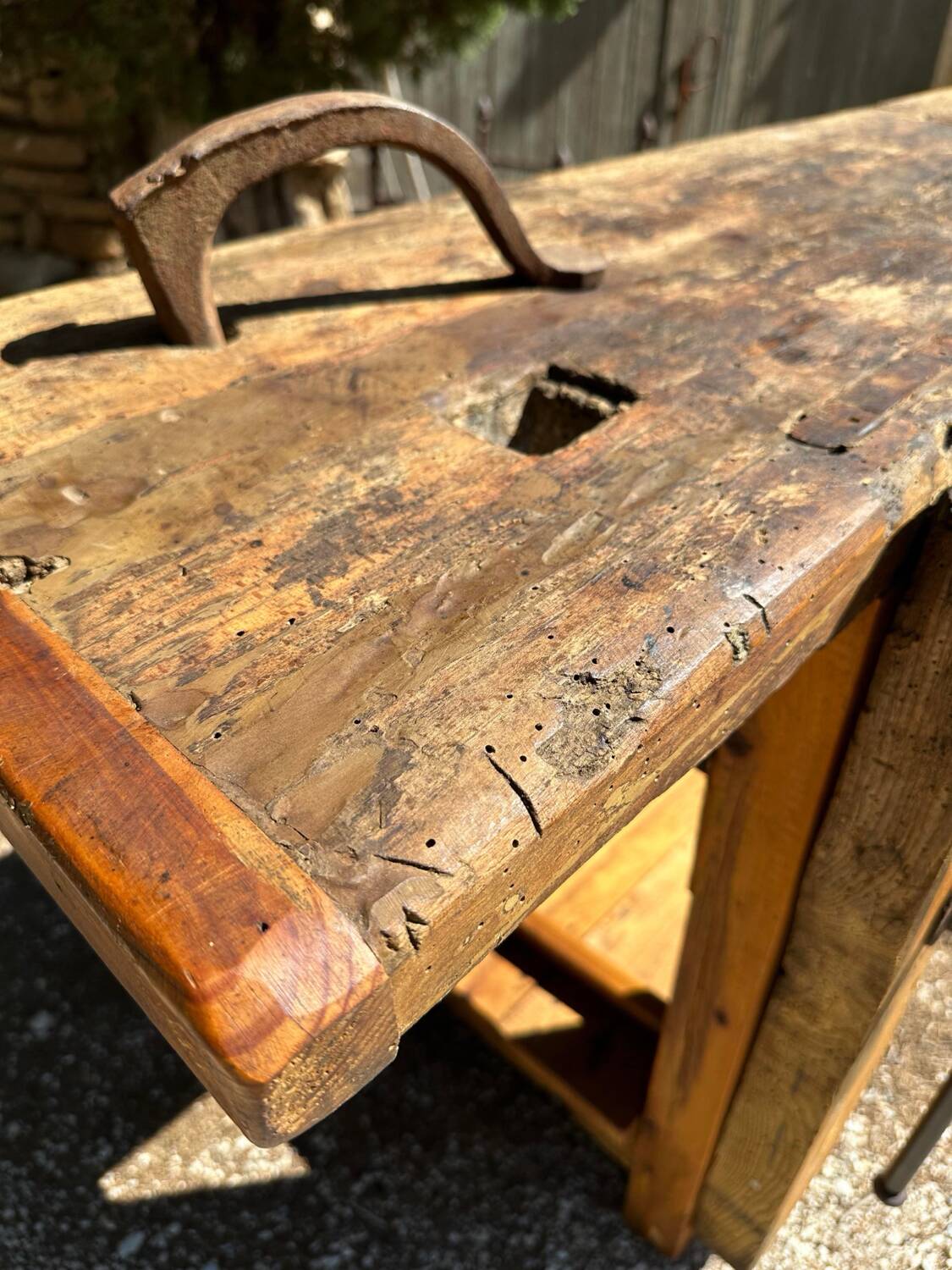 Old wooden desk