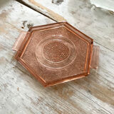 Art Deco pink glass tray
