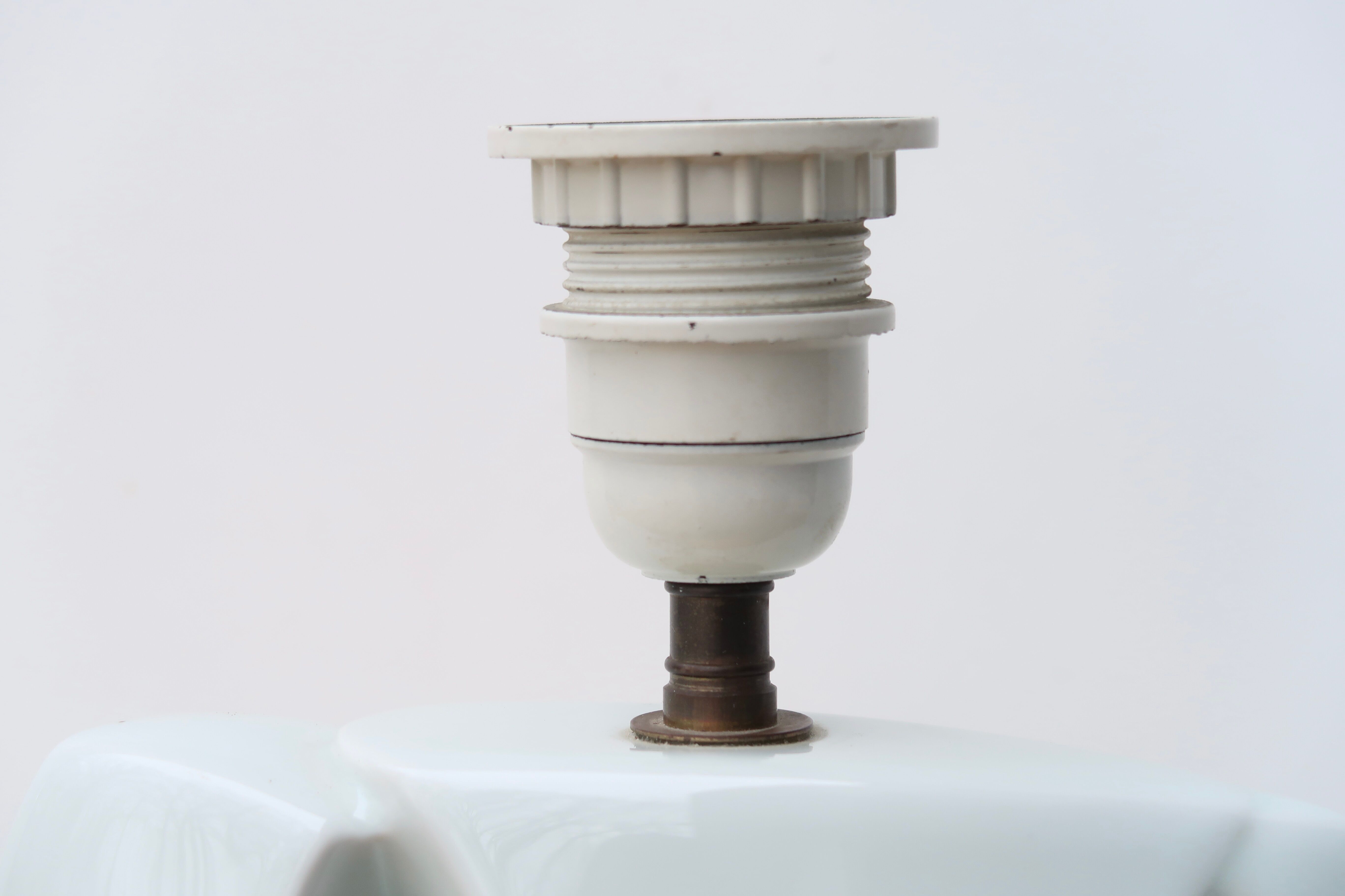 Freeform porcelain lamp from Virebent, 70s