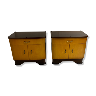 Paire tables de chevet art deco