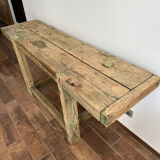 Solid wood console workbench