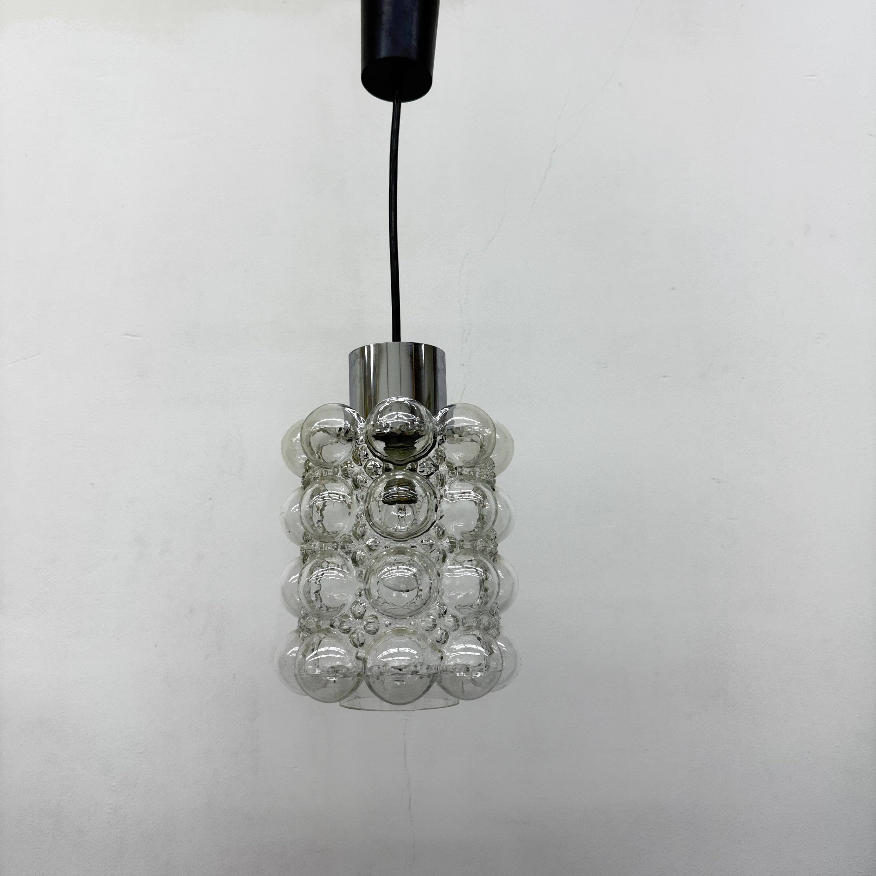 Large Bubble Glass Pendant by Helena Tynell for Limburg, Germany, 1970s