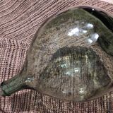 Dame jeanne ancienne verre fumé vert