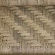 Vintage bench in braided rope and painted wood, 1950s-60s.
