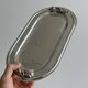 Oval metal stainless steel tray