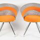 Paire de fauteuils pivotant vintage