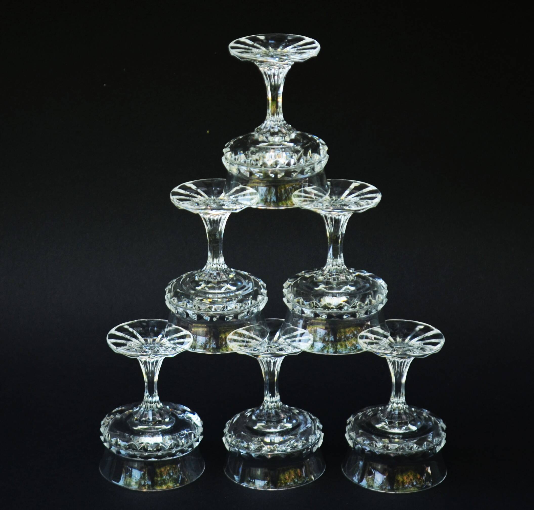 Villeroy & Boch Set of Lucretia 1970s liqueur glasses  Villeroy & Boch Lucretia liqueur set