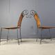 Spanish wrought iron dining chairs, 1960s