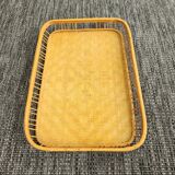 Wicker and banana leaf platter