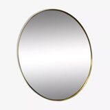 Round mirror 60cm in diameter on brass frame