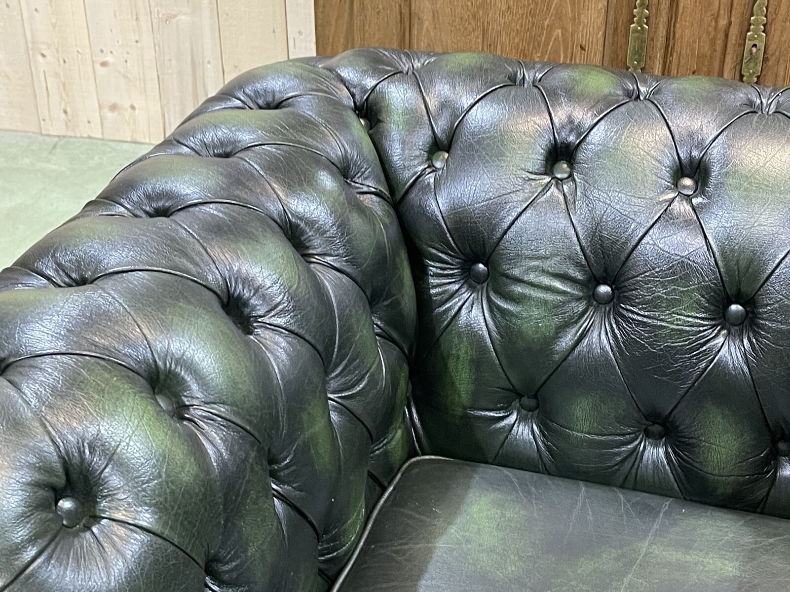 Chesterfield leather armchair from the 70s