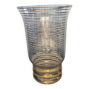 Vintage gold glass vase