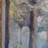 Ancient painting, watercolor "autumn sonata"