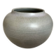 Grey blue ceramic round vase