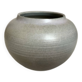 Grey blue ceramic round vase