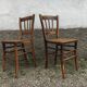 Paire de chaise bistrot en bois de hêtre