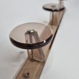 Vintage smoked plexiglass coat rack from the 70