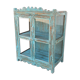 Blue wooden showcase