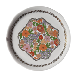 Assiette présentation Pillivuyt fleurs oranges