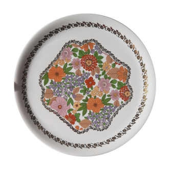 Plate presentation Pillivuyt orange flowers