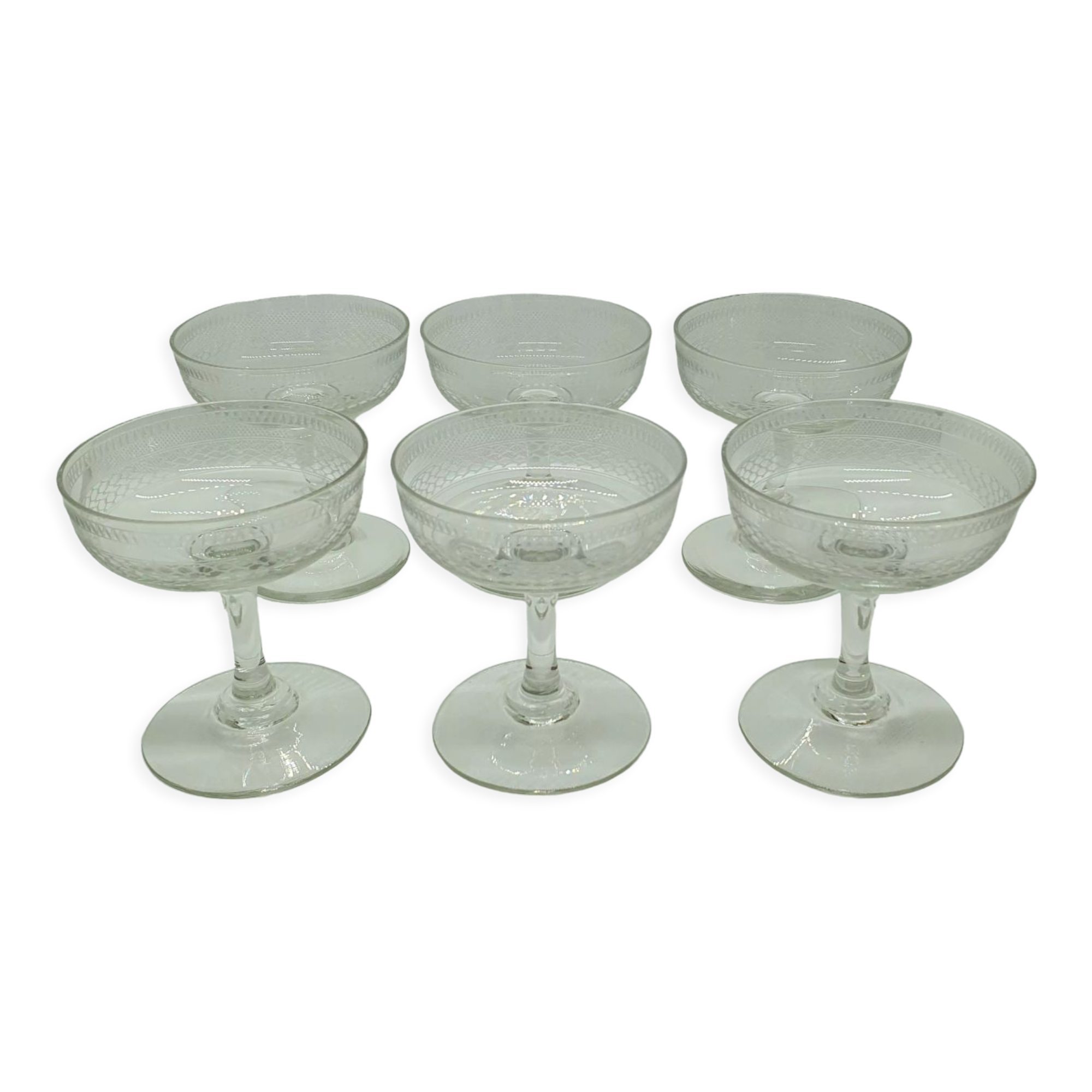 Set of 6 glasses in Champagne