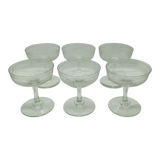 Set of 6 glasses in Champagne