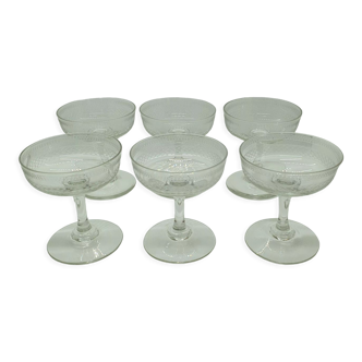 Set of 6 glasses in Champagne