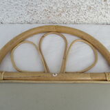 Mirror in bamboo and vintage rattan deco, 61x37 cm