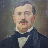 Signed painting, painting on canvas portrait man, oil on canvas