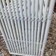 Vintage white rattan wall shelf