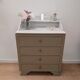 Antique commode revamped with a marble top, vintage dressing table.