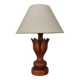 Lampe à poser en bois forme de fleur