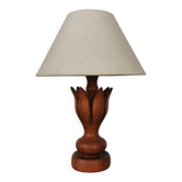 Lampe à poser en bois forme de fleur