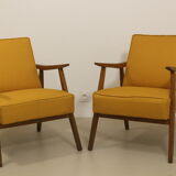 Pair of Scandinavian armchairs 1960 curved armrests. Ref Mimosa