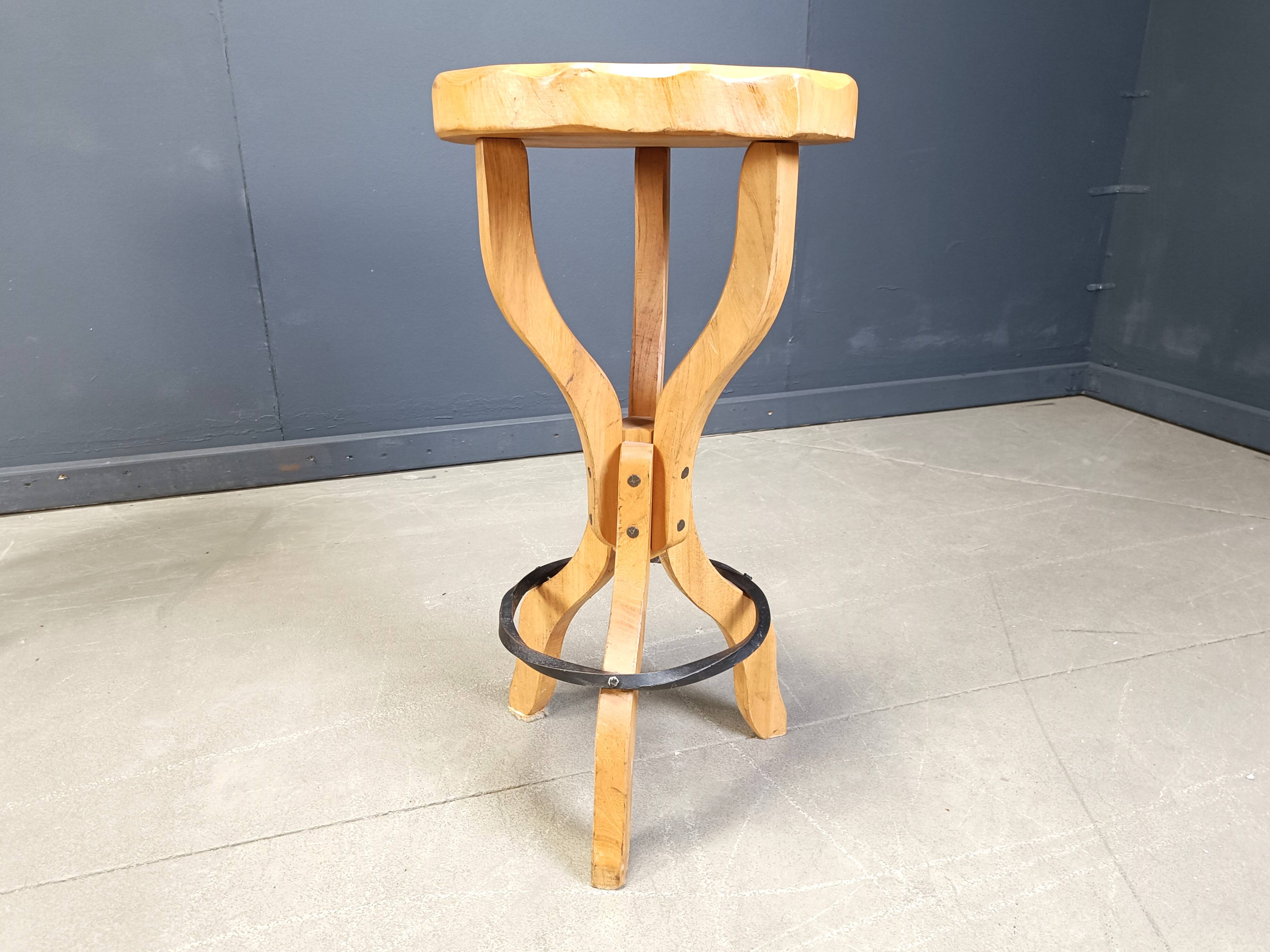 Mid century brutalist bar stools, 1960s - set of 4