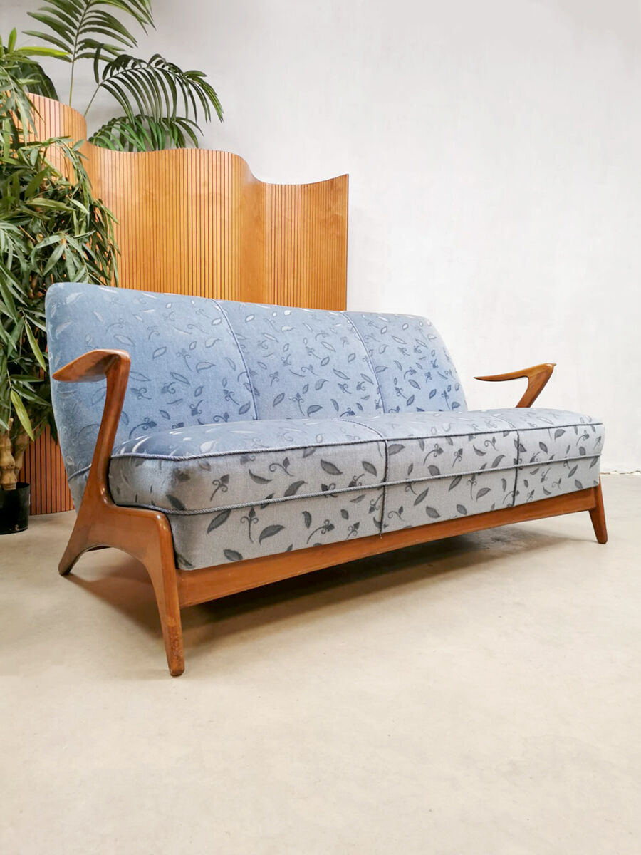 Danish vintage design Z shape sofa Kurt Østervig ‘floating armrests’