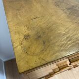 Tall chest of drawers, Art Deco weekly chest in flamed walnut, 1930-1940