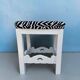 Set of 3 antique solid wood stools restored