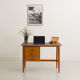 Fully restored Scandinavian desk with grey laminate top