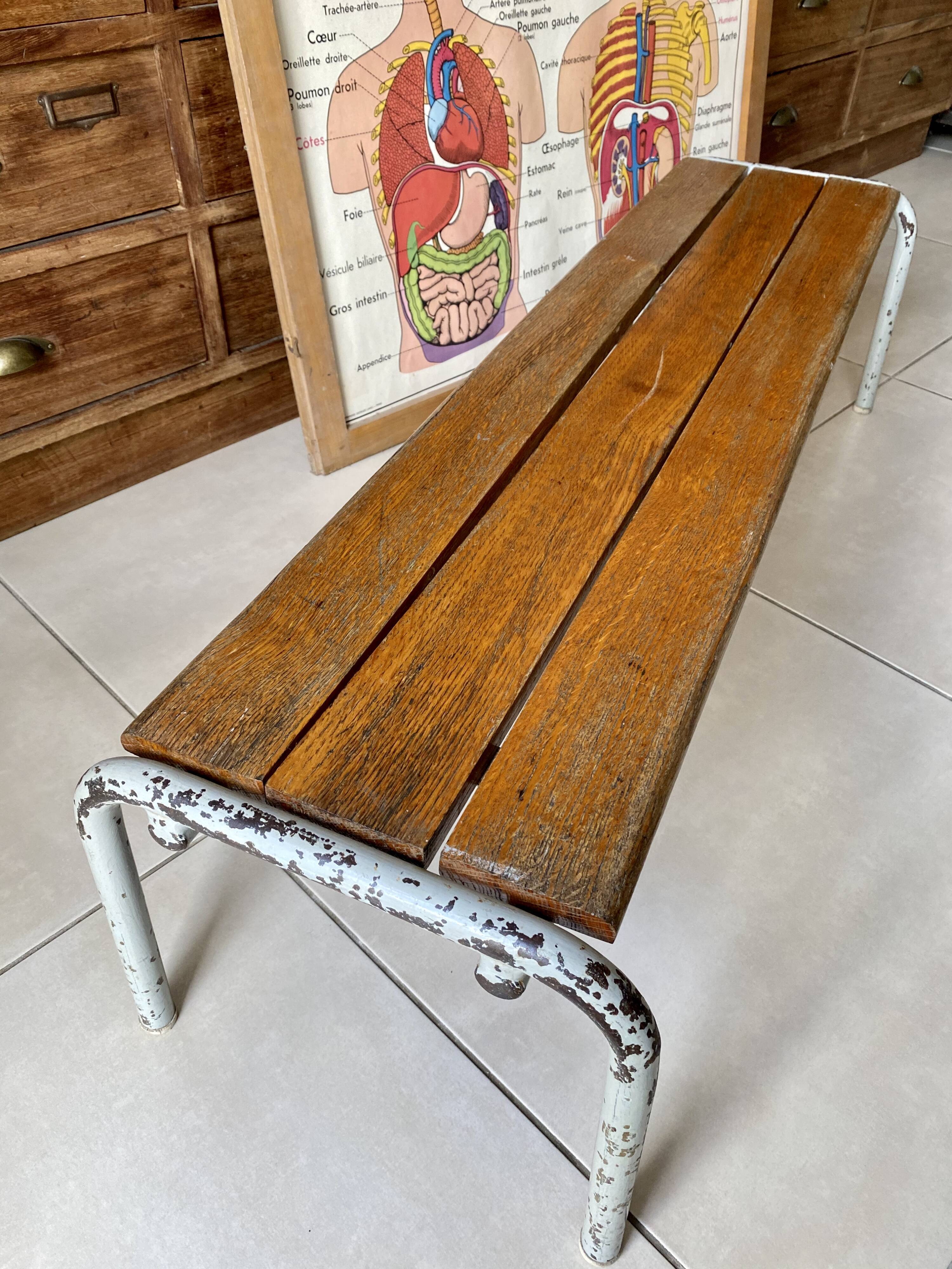 Vintage school bench
