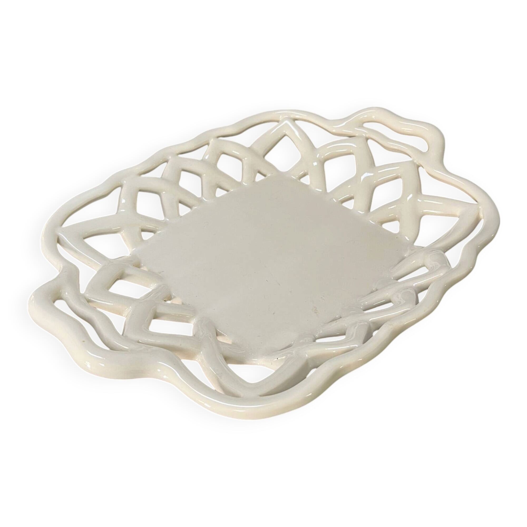 Woven ceramic basket