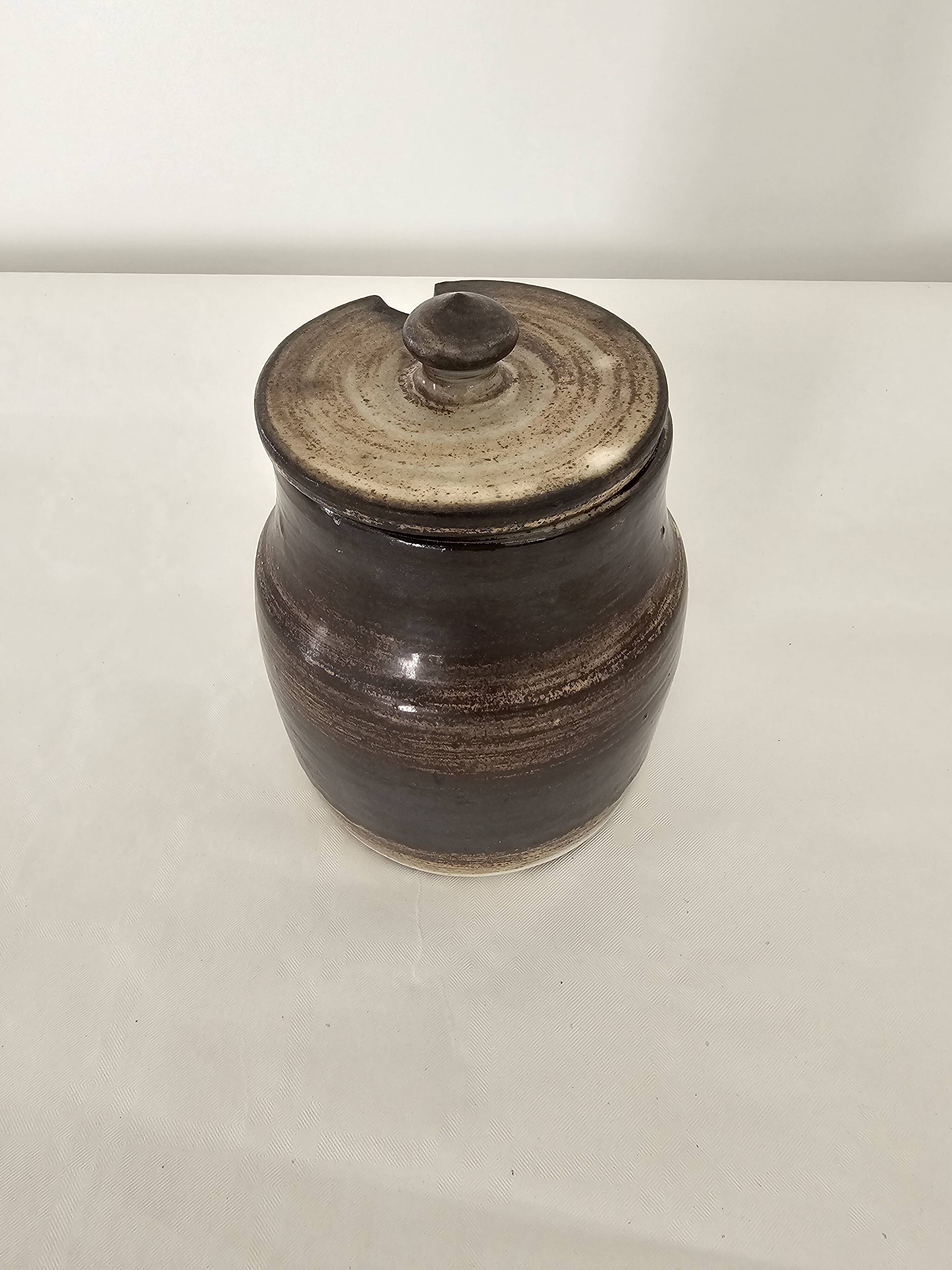 Ceramic pickle olive pot by Atelier Dieulefit Jacques POUCHAIN