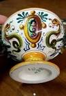 Small Cup and Saucer Majolica Fantechi Sesto Fiorentino Antique