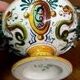 Small Cup and Saucer Majolica Fantechi Sesto Fiorentino Antique