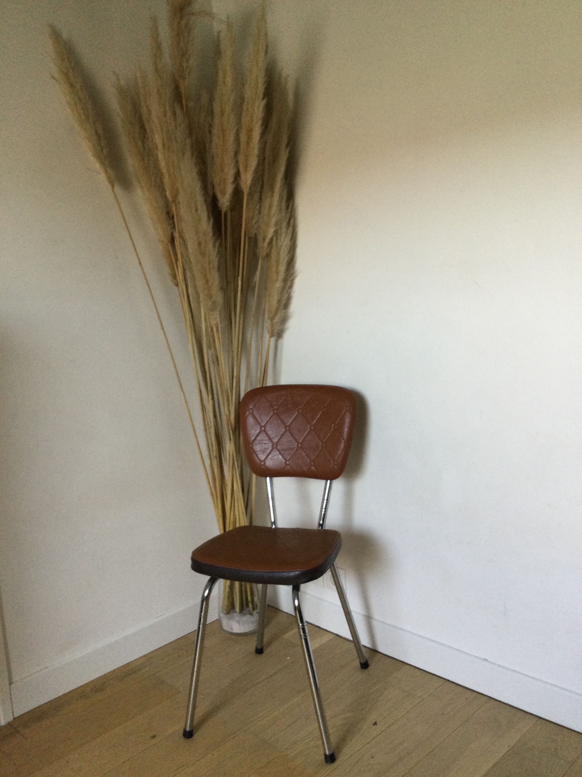 Vintage chrome and skai chairs